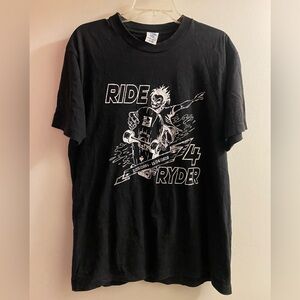 Mens Skater Black Tee T Shirt L Ride 4 Ryder Memorial 2020 Skateboard Skate